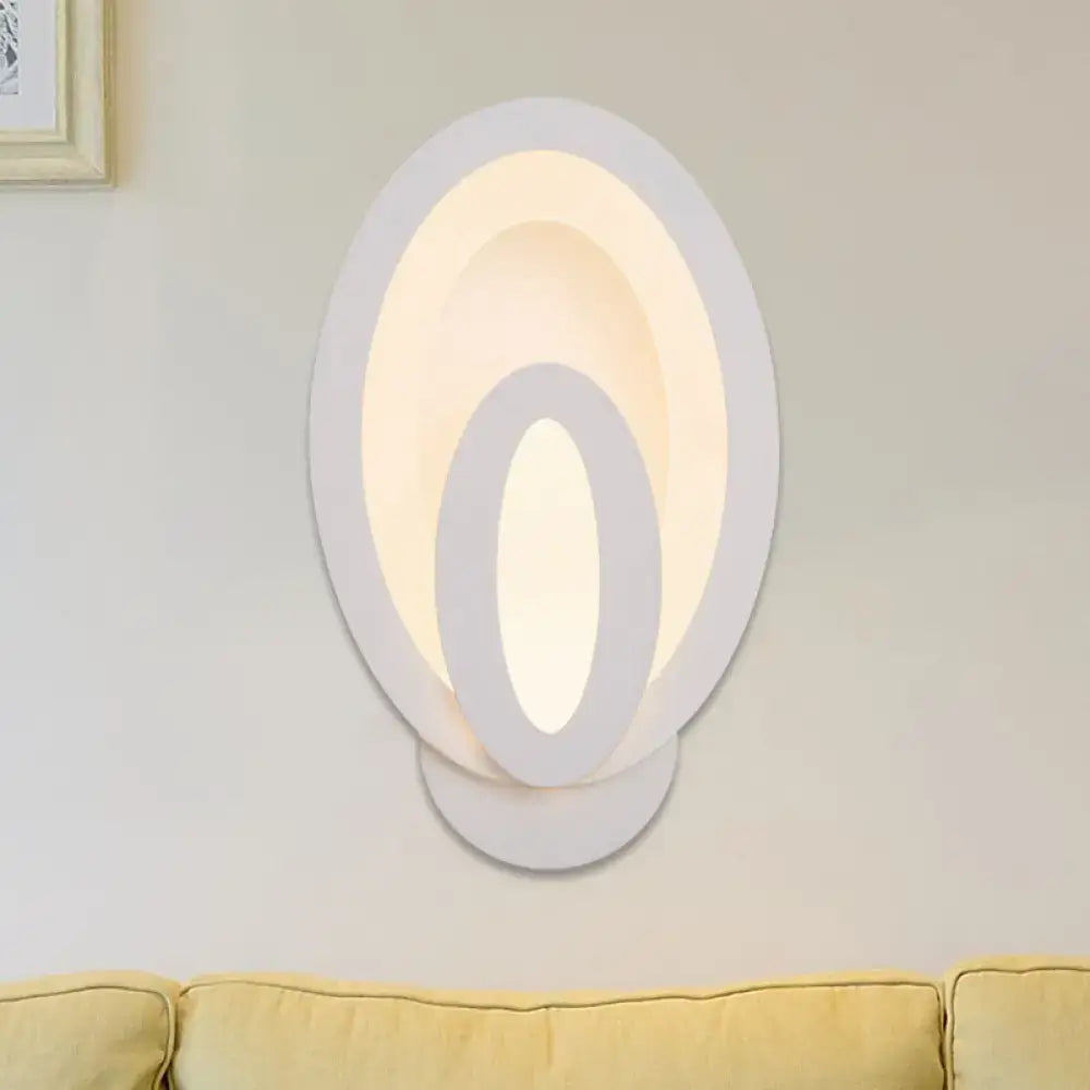 Gray layered LED sconce wall light with nested rings by Decorbites on Tampa Home & Garden Store
