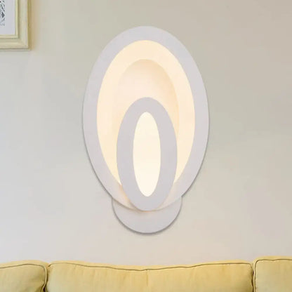Gray layered LED sconce wall light with nested rings by Decorbites on Tampa Home & Garden Store