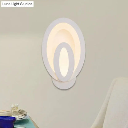 Gray layered LED sconce with nested rings by Decorbites soft warm glow on Tampa Home & Garden Store