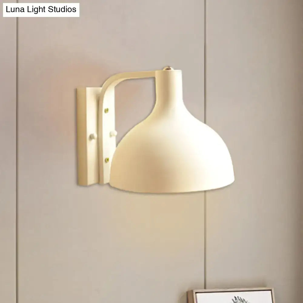 Black Domed Wall Sconce by Decorbites with cream shade, home decor fixture on Tampa Home & Garden Store