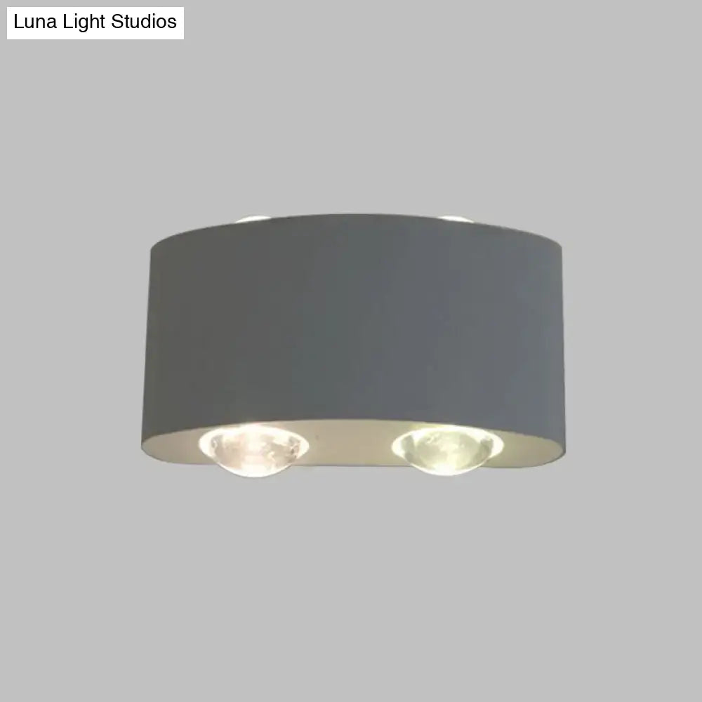 White Aluminum LED Wall-Mount Bedside Sconce for Bedroom with White/Warm Light