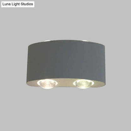 White Aluminum LED Wall-Mount Bedside Sconce for Bedroom with White/Warm Light