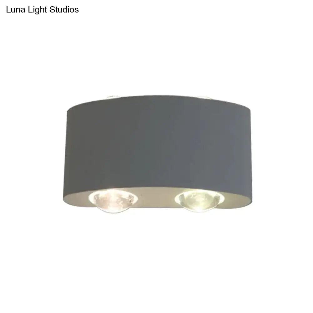 White Aluminum LED Wall-Mount Bedside Sconce for Bedroom with White/Warm Light