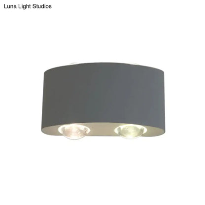 White Aluminum LED Wall-Mount Bedside Sconce for Bedroom with White/Warm Light