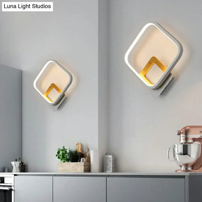 Gray metal square wall sconces with yellow inner frame, Decorbites pair on kitchen wall on Tampa Home & Garden Store