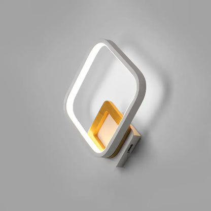 Gray yellow square LED wall sconce by Decorbites on Tampa Home & Garden Store