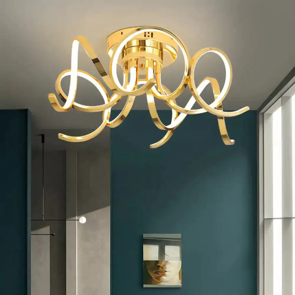 Pendant light modern iron crystal golden ring with gold finish for bedroom decor on Tampa Home & Garden Store