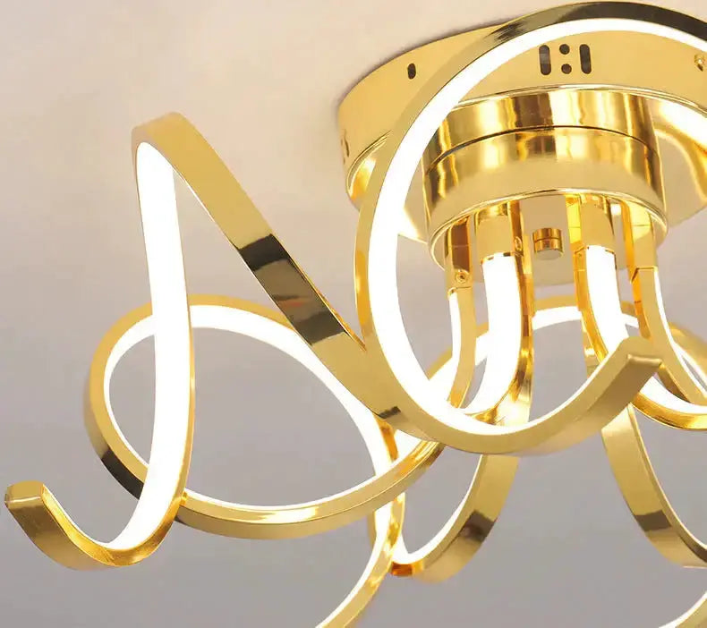 Pendant light gold iron crystal ring design by Decorbites for bedroom on Tampa Home & Garden Store