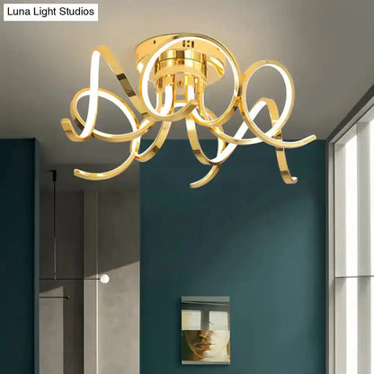 Modern iron crystal golden ring pendant light for bedroom in gold finish by Decorbites on Tampa Home & Garden Store