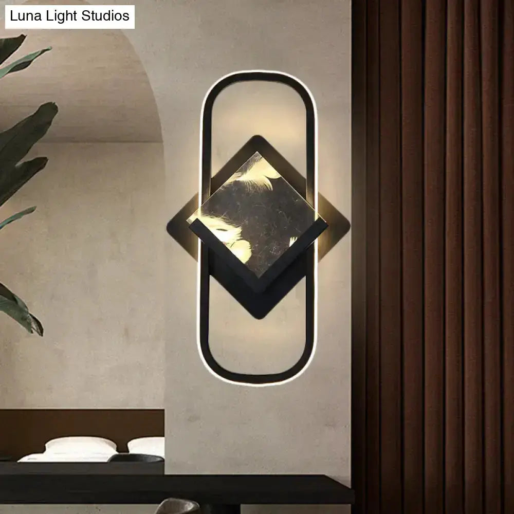 Modern Led Acrylic Wall Mount Lamp Black