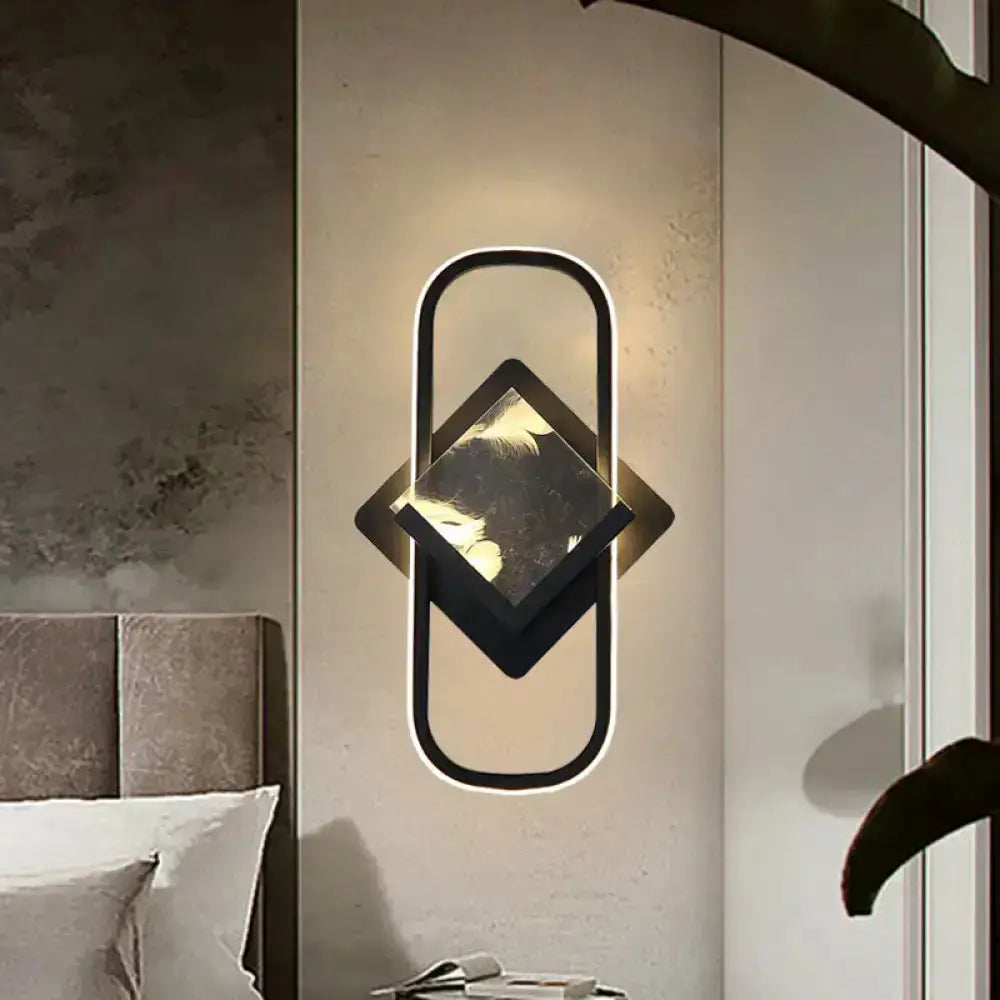 Modern Led Acrylic Wall Mount Lamp Black