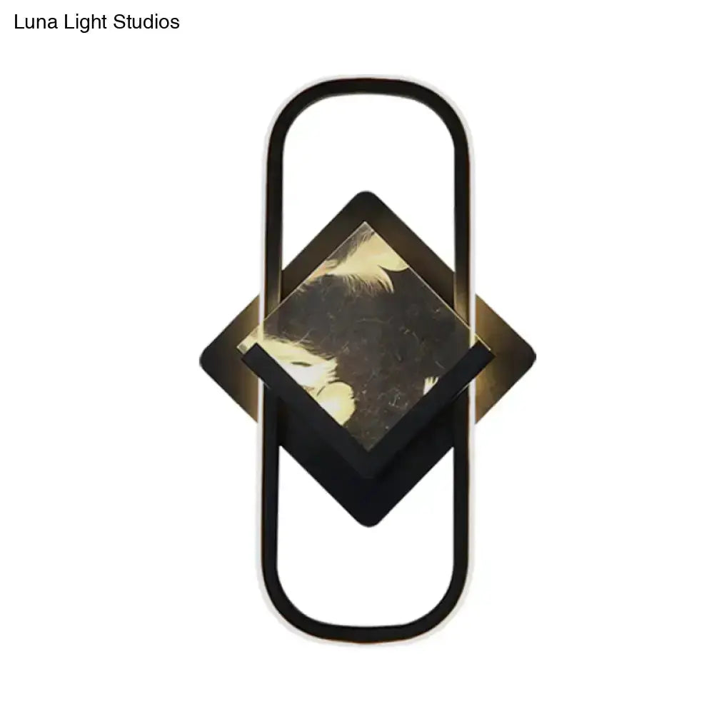 Modern Led Acrylic Wall Mount Lamp Black