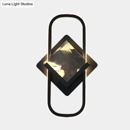 Modern Led Acrylic Wall Mount Lamp Black