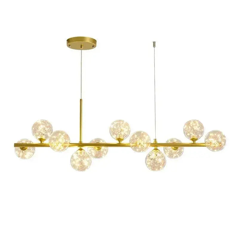 Chandeliers Decorbites Black Gold ring chandelier with glass globes for dining on Tampa Home & Garden Store