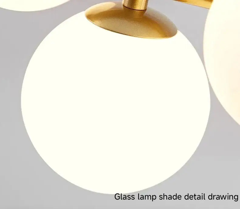 Chandelier Decorbites black gold adjustable ring with glass globe shade on Tampa Home & Garden Store