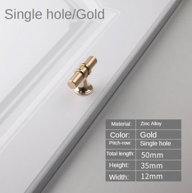 Stevvex cabinet pull gold zinc alloy single hole 50mm length on Tampa Home & Garden Store
