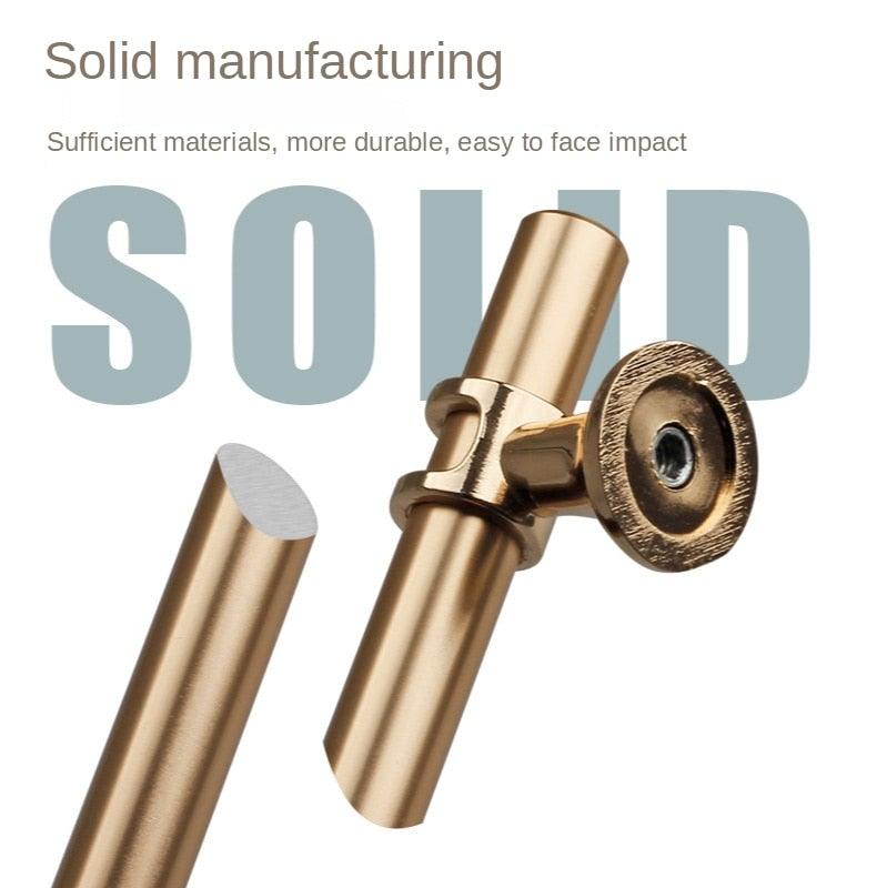 Cabinet handle and drawer pull set in gold-tone zinc alloy, modern kitchen hardware on Tampa Home & Garden Store