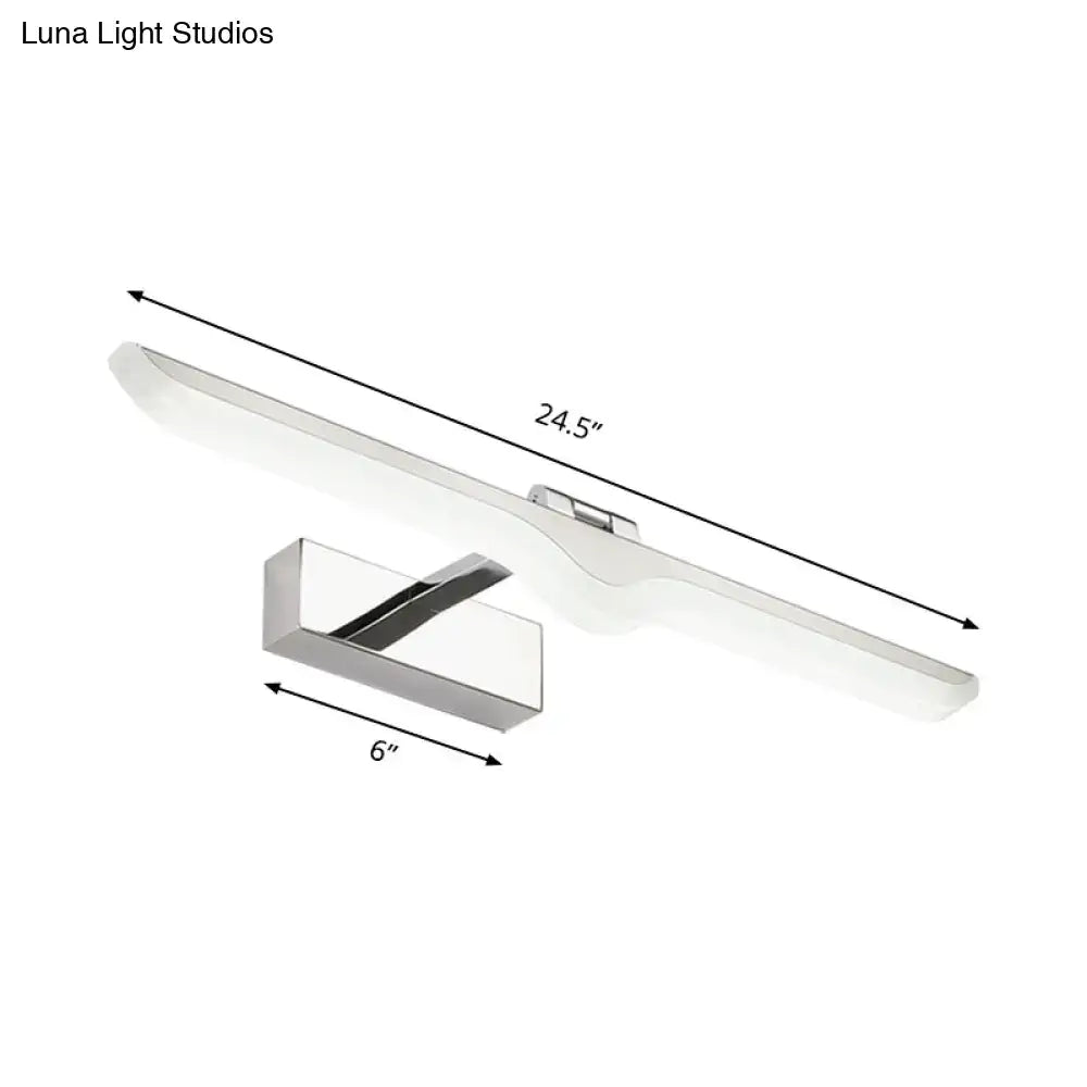 Modern acrylic nickel wall sconce by Decorbites 24.5-inch light bar with 6-inch wall mount on Tampa Home & Garden Store
