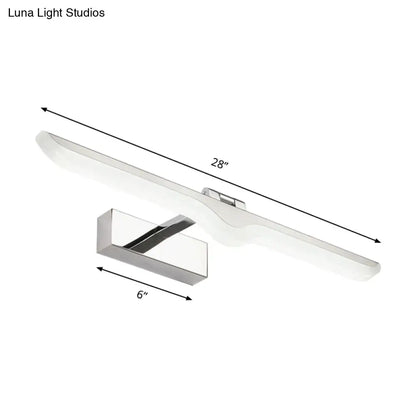 Modern linear acrylic nickel finish wall sconce 28in long with square chrome wall mount Decorbites on Tampa Home & Garden Store