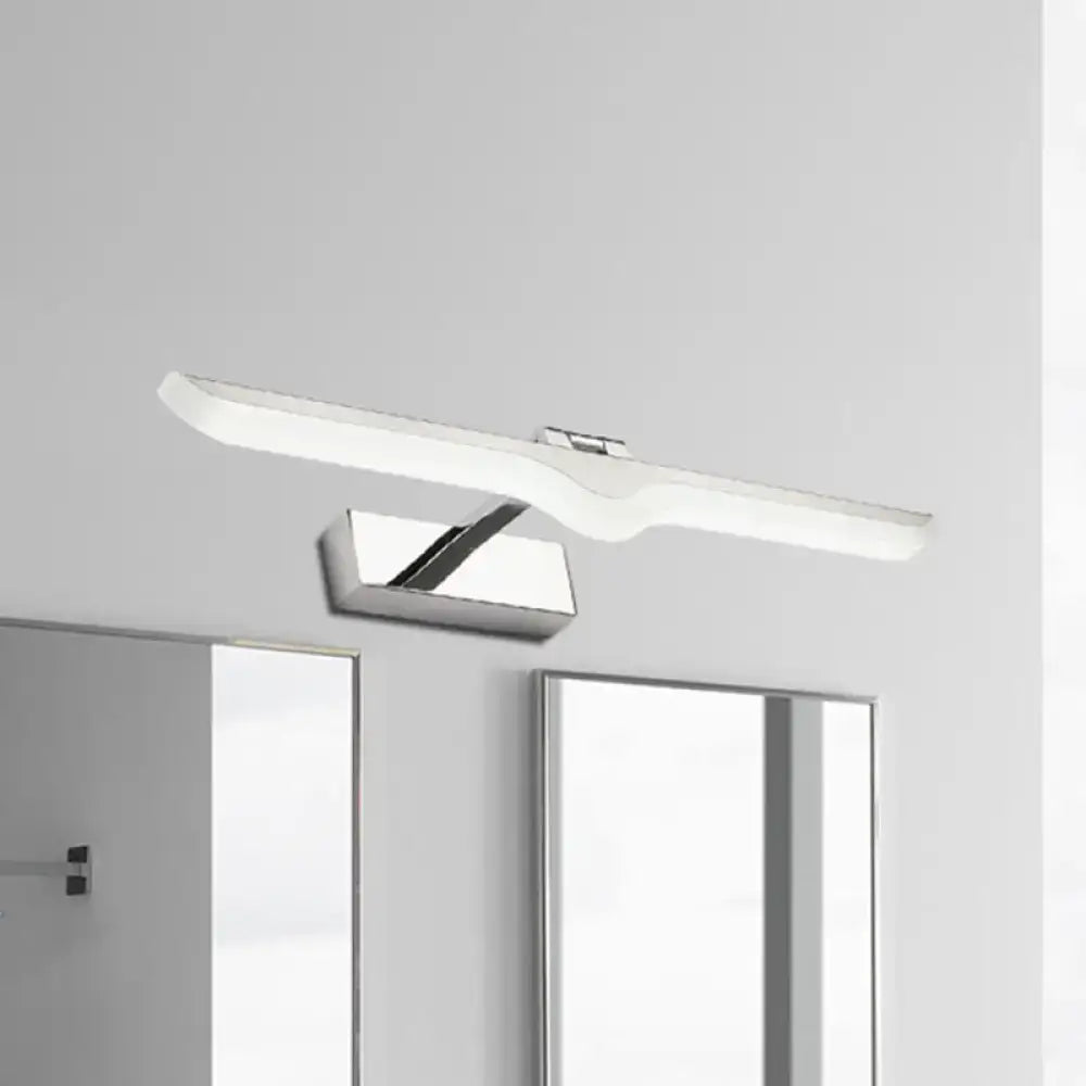 Modern linear acrylic nickel finish wall sconce bathroom light by Decorbites on Tampa Home & Garden Store
