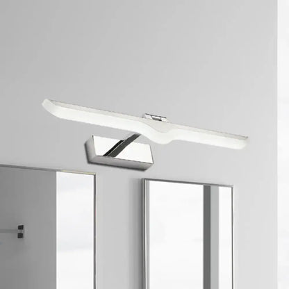 Modern linear acrylic nickel finish wall sconce bathroom light by Decorbites on Tampa Home & Garden Store
