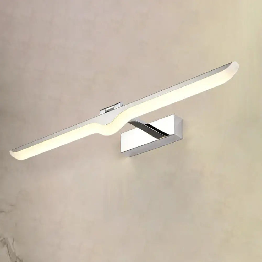 Decorbites modern linear acrylic nickel wall sconce with LED light for bathroom on Tampa Home & Garden Store