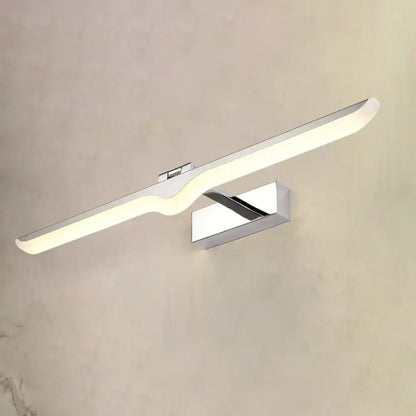Decorbites modern linear acrylic nickel wall sconce with LED light for bathroom on Tampa Home & Garden Store