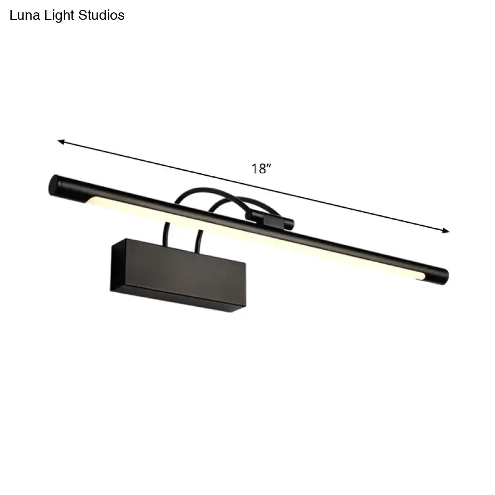 Modern Matte Black Vanity Lamp and Bathroom Light