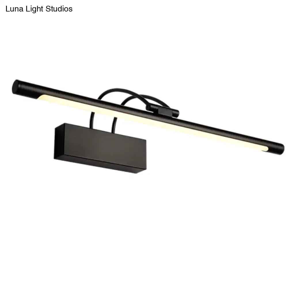 Modern matte black LED bathroom vanity sconce by Decorbites with slim horizontal bar on Tampa Home & Garden Store