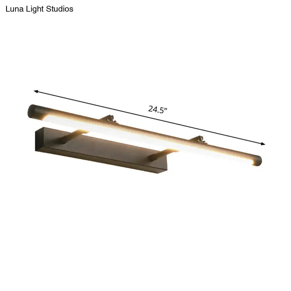 Black minimalist vanity light, Decorbites wall mount LED bar 24.5in long on Tampa Home & Garden Store