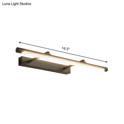 Black minimalist vanity light by Decorbites with frosted diffuser, wall mount, 16.5-inch on Tampa Home & Garden Store
