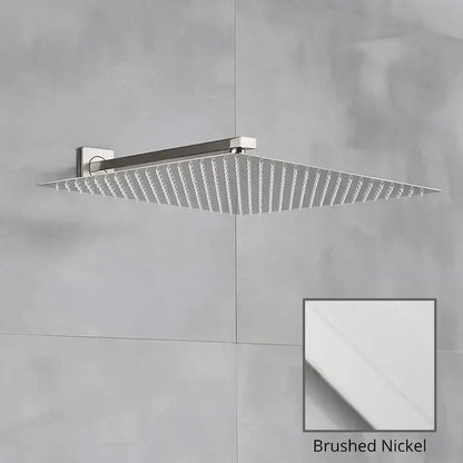 Modern Black Luxury Rain Shower Head and Wall Arm