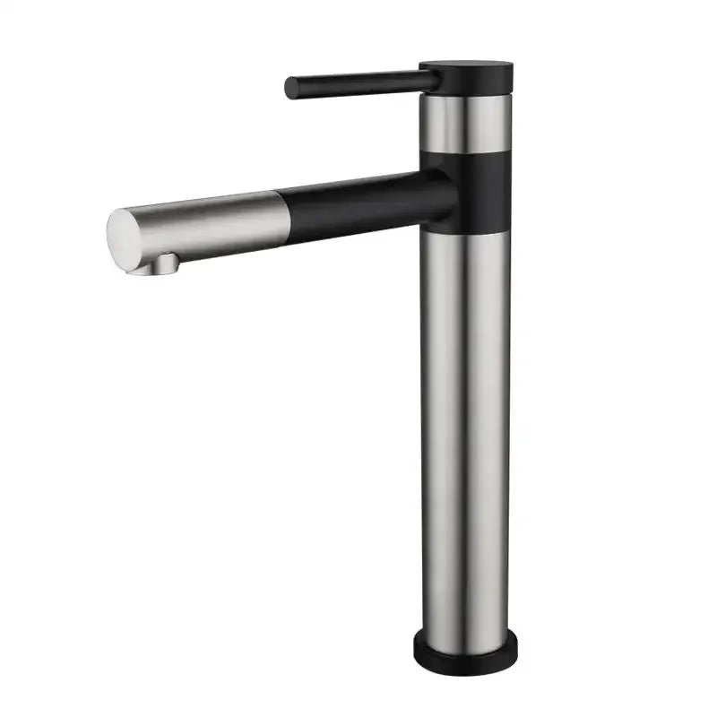 Modern matte black rotating basin faucet with single-handle, stainless steel body Decorbites on Tampa Home & Garden Store