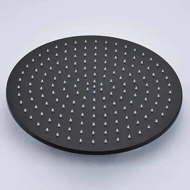 Matte Black Round Brass Rain Shower Head Fixture