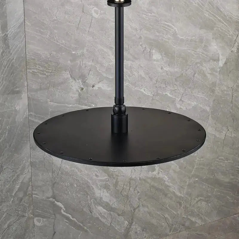 Matte Black Round Brass Rain Shower Head Fixture