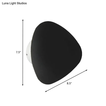 Black Triangle 10-Inch Wall Lamp with matte black shade and white backplate on Tampa Home & Garden Store