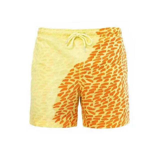Boardshorts Stevvex men's STIL19SORC quick-dry color-change yellow-orange gradient drawstring on Tampa Home & Garden Store