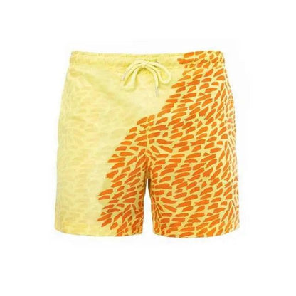Boardshorts Stevvex men's STIL19SORC quick-dry color-change yellow-orange gradient drawstring on Tampa Home & Garden Store