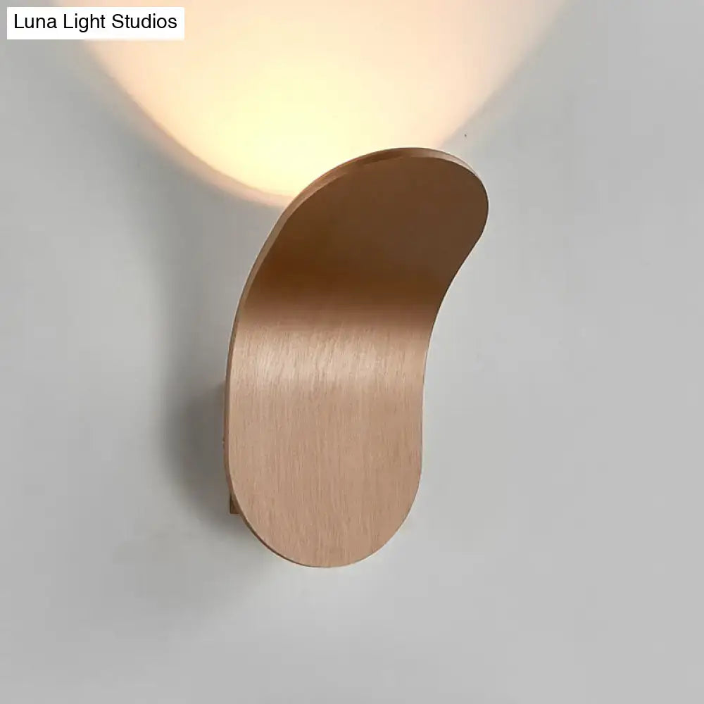 Black Gold Wall Sconce Industrial Bracket curved brushed brass finish Decorbites on Tampa Home & Garden Store