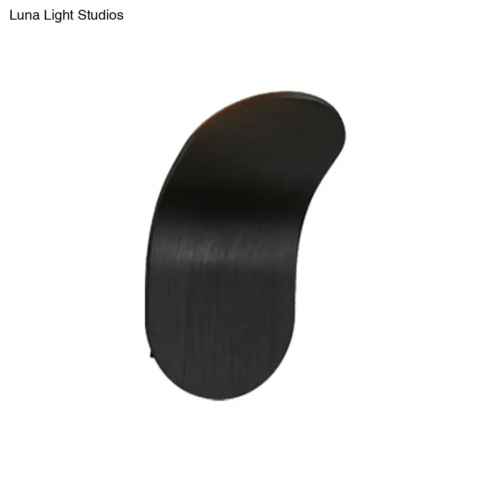 Black Gold Wall Sconce Industrial Bracket by Decorbites, curved black metal wall mount on Tampa Home & Garden Store