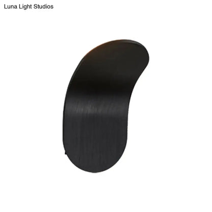 Black Gold Wall Sconce Industrial Bracket by Decorbites, curved black metal wall mount on Tampa Home & Garden Store
