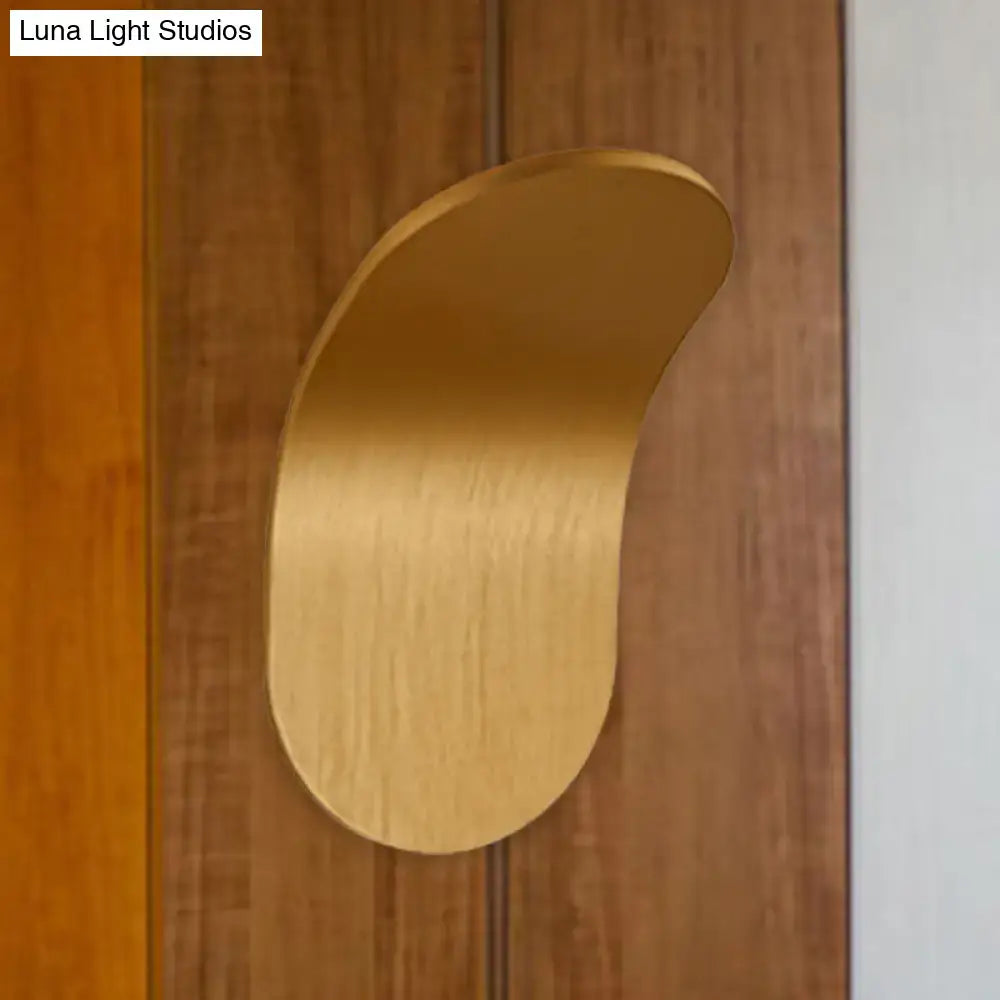 Black Gold Wall Sconce Industrial Bracket with curved brass wall mount on wood wall on Tampa Home & Garden Store