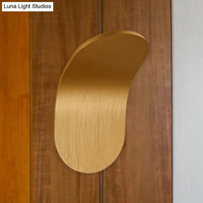 Black Gold Wall Sconce Industrial Bracket with curved brass wall mount on wood wall on Tampa Home & Garden Store