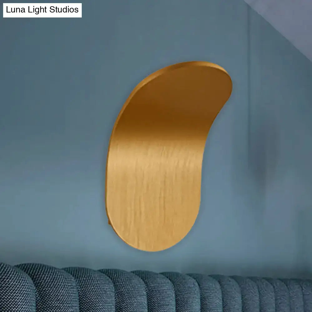 Black Gold Wall Sconce Industrial Bracket curved gold metal finish Decorbites on Tampa Home & Garden Store