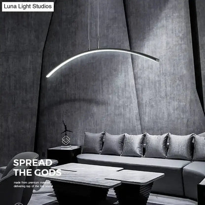 Pendant light Decorbites, modern metallic arc-shaped LED fixture on Tampa Home & Garden Store