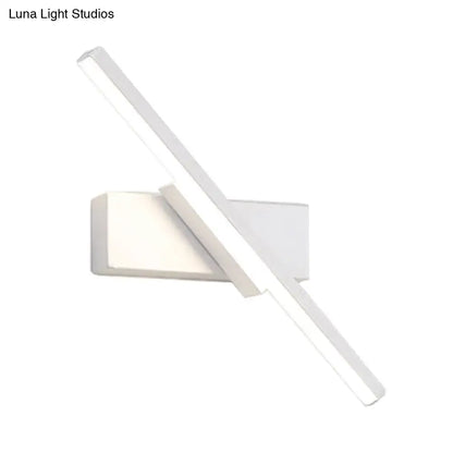 Vanity sconce with slim white LED bar on a rectangular wall mount on Tampa Home & Garden Store