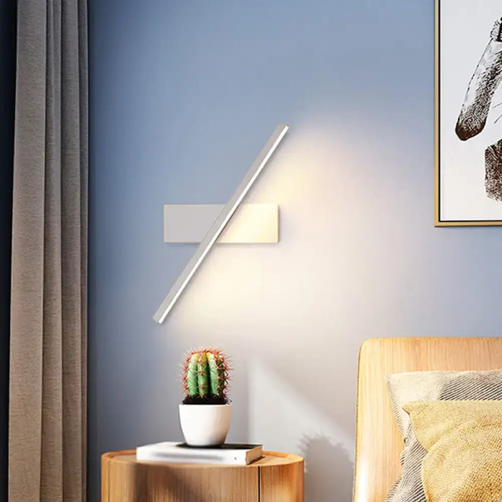 Black White Vanity Sconce by Decorbites, diagonal white LED wall light on Tampa Home & Garden Store