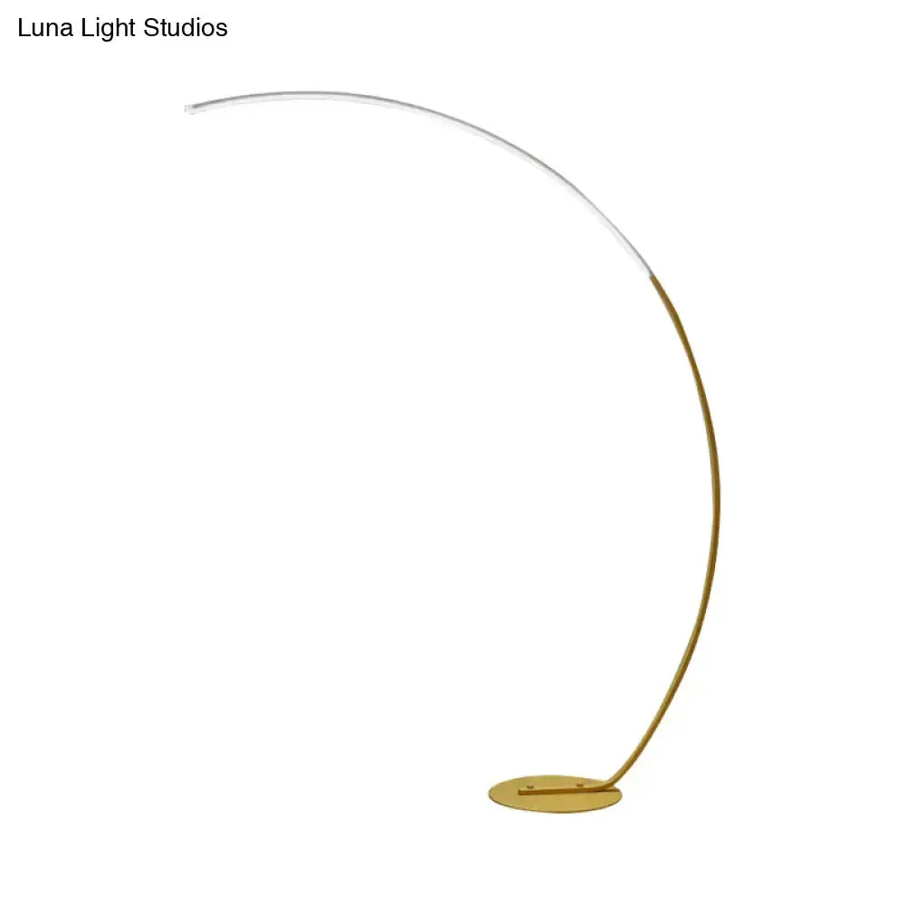 Modern Metallic Led Floor Lamp Black Beige Bow