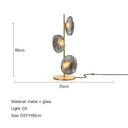 Minimalist Black Glass Shade Led Floor Lamp