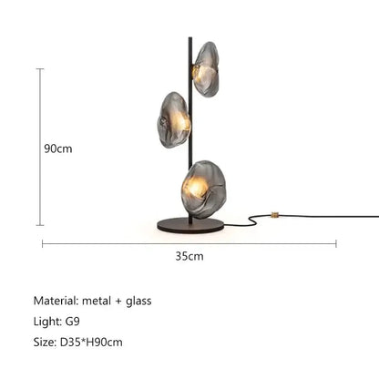 Minimalist Black Glass Shade Led Floor Lamp